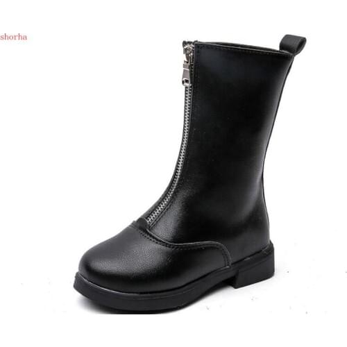 Children Boots Boys Girls Snow Boots Princess black andred Platform Kids Winter Shoes waterproof non-slip For 3-12 Years Old