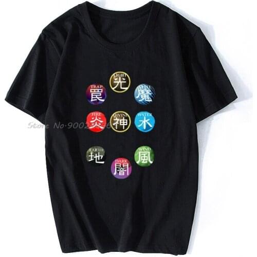 Men t-shirt YuGiOh Attributes Tshirt Women T Shirt Men Cotton Tees Tops Hip Hop Harajuku Streetwear