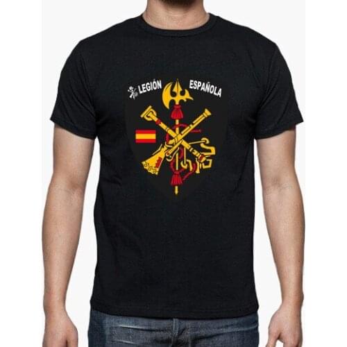 Legion Espanola Spanish Foreign Legion Traditional Badge Flag T-Shirt. Summer Cotton O-Neck Short Sleeve Mens T Shirt New S-3XL