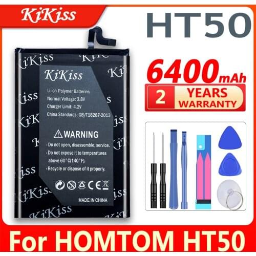 KiKiss 6400mAh High Capacity New Battery for 5.5inch Homtom HT50 HT 50 Mobile Phone Battery