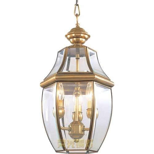 Classical Copper Chain Pendant Lights Free Shipping Dining Room Pendant Light Fashion Bar pendant lamp Hallway gallery Pendant