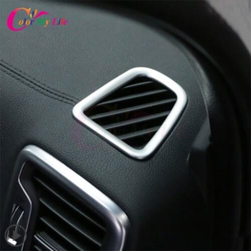 2 Pcs/Set Stainless Steel Car Air Vent Circle Trim Air Conditioner Protection Sticker for Kia Sportage Kx5 QL 2016 2017 Parts