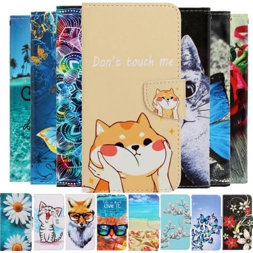 Cat Dag Painted Case Funda For iPhone 11 12 Pro Max XR X XS MAX 6 6S 7 8 Plus SE 2 Phone Cover Magnetic Flip Leather Coque