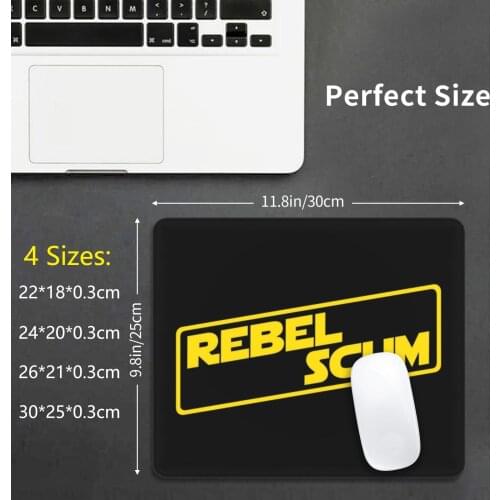 Rebel Scum Mouse Pad DIY Print Jedi Lightsabre Sword Famous Skywalker Luke Leia