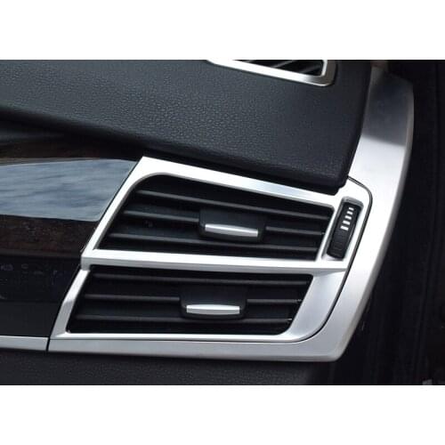 Lsrtw2017 pearl chrome abs car dashboard side vent trims for bmw x5 2013 2014 2015 2016 2017 2018 F15