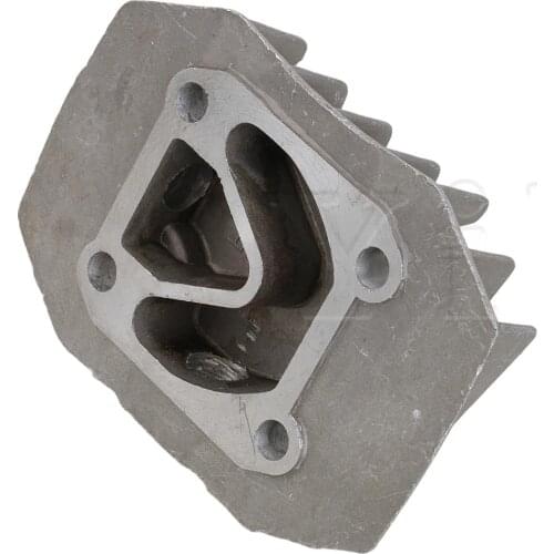 15mm 3/8BSP Female Threaded Metal Cylinder Head Fit For Air Compressor Gray