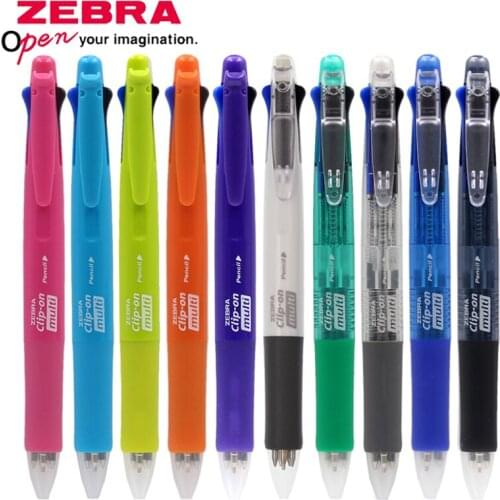 ZEBRA 4+1 Multifunction Pen B4SA1 Four-color Ballpoint Pen + Automatic Pencil Multi-function Easy To Carry Multi-color Selection