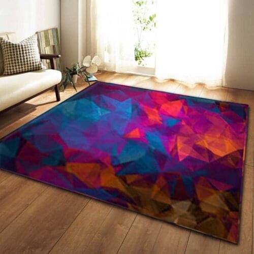 Carpets Soft Flannel 3D Printed Area Rugs Parlor Geometric three-dimensional Mat Anti-slip Large Carpet for Living Room Decor
