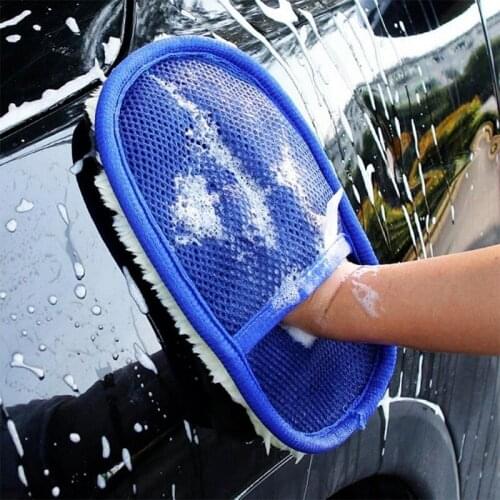Car styling Soft Wool Car Wash Cleaning Glove Car Motor Motorcycle Brush Washer Auto Car Care Cleaning Tool Brushes Accessories