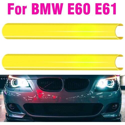 Front Grille Trim Strips Cover Frame Stickers For BMW E60 E61 Accessories