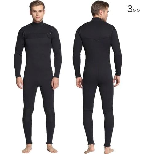 3MM neoprene one piece diving suit Scuba thermal spearfishing wetsuit snorkeling surfing suit for men and women winter swimwear