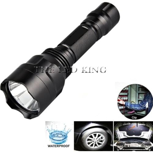 C8 5 Mode Professional Hunting Flashlight Tactical Flash Light T6 L2 LED Torch Waterproof Aluminum Hiking for Camping Use 18650