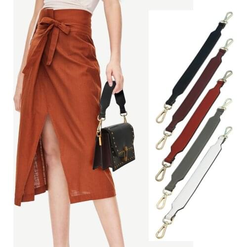 Lady Short Bag Belts Pu Leather Wide Shoulder Strap Handles Short Strap Handbag Replacement Bags Belt Diy Bag Parts Accessories