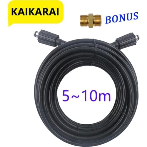 High Pressure Washer Hose 5m 7m 10m Car Wash Hose Water Cleaning Extension Hose M22-pin 14/15For Karcher Elitech Interskol Huter