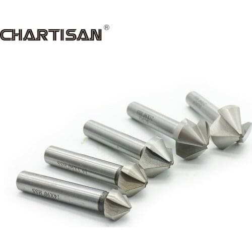 HSS Single/3 Flute Edge 60/90 Degree Chamfering Drills Wood Countersink Drill Bits