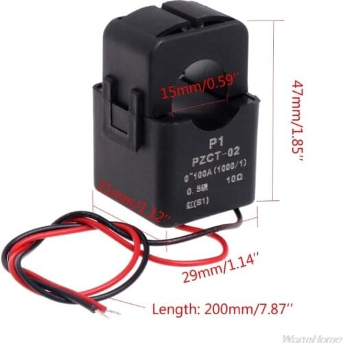 Precision AC Current Transformer Coil PZCT-2 100A/100mA For AC Voltmeter Ammeter M06 21 Dropshipping