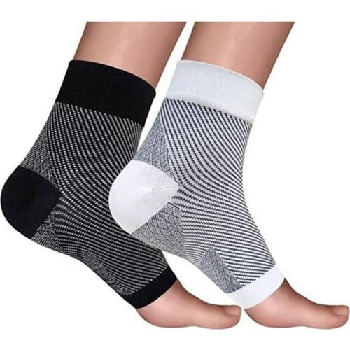 Outdoors Socks Women Men Compression Sport Socks Anti Fatigue Arch Heel Plantar Relief Black White Colors 9282