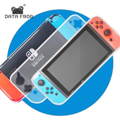 DATA FROG Transparent Cover For Nintendo Switch Ultra Slim Clear Protective Case For Nintendo Switch Console TPU Protector Shell