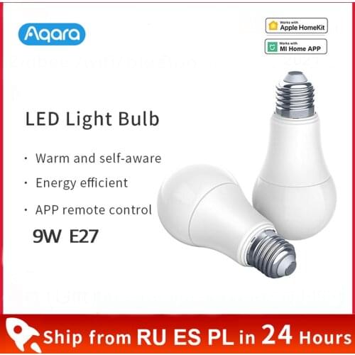 Xiaomi Aqara 9W E27 2700K-6500K 806lum Smart White Color LED Bulb Light Work with HomeKit and MI Home App Aqara Smart Lamp