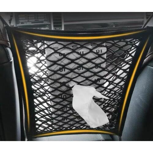 Universal Car Double-layer Storage Net Mesh Seats Net Pocket Storage Bag Storage Net Sundries Bag Auto Car Accessories