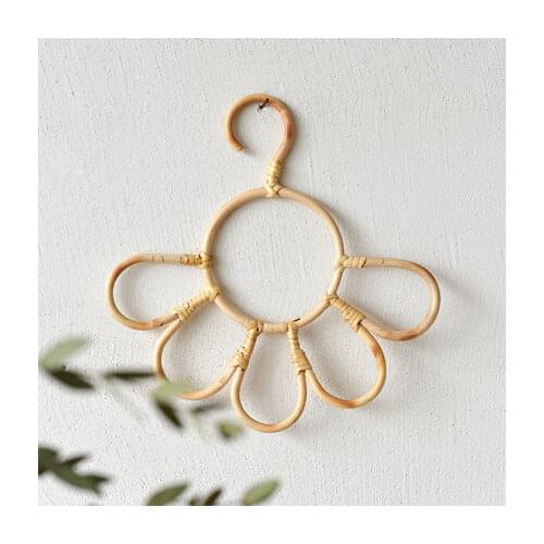 Rattan Clothes Hanger Style Kids Garments Organizer Rack Children Hanger Kids Room Decoration Hanger for Clothes Promotion