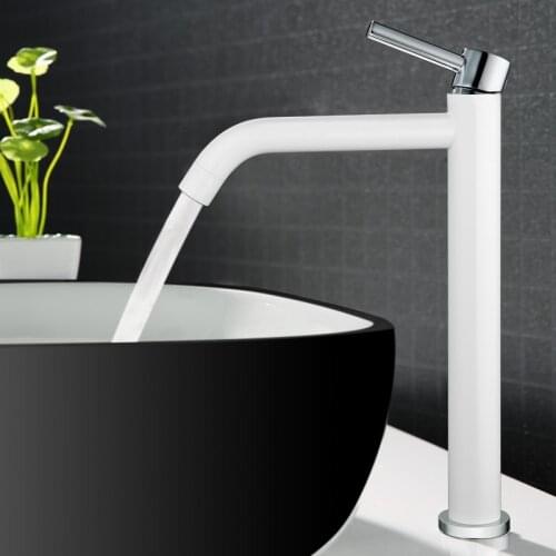 Vidric Tall bath Sink faucet bathroom slim hot and cold Chrome/White/Gold basin water mixer tap bathroom sink faucet High Qualit