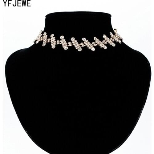 YFJEWE Women Full Rhinestone Pendant Jewelry Collar Necklace Gifts And Wedding Clavicle Necklaces Choker Necklace N383