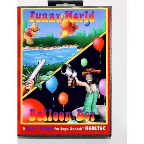 Funny World & Balloon Boy with Retail Box 16bit MD Game Card For Sega Mega Drive/ Genesis