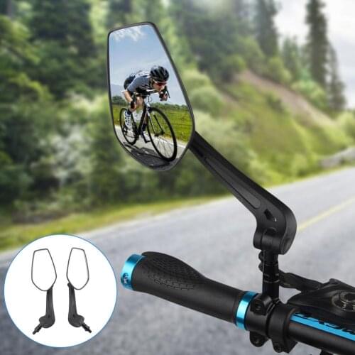 Bicycle Rear View Mirror Handlebar Reflector Mountain Bike Motorcycle Cycling Wide Range Adjustable Angles Rearview Mirror