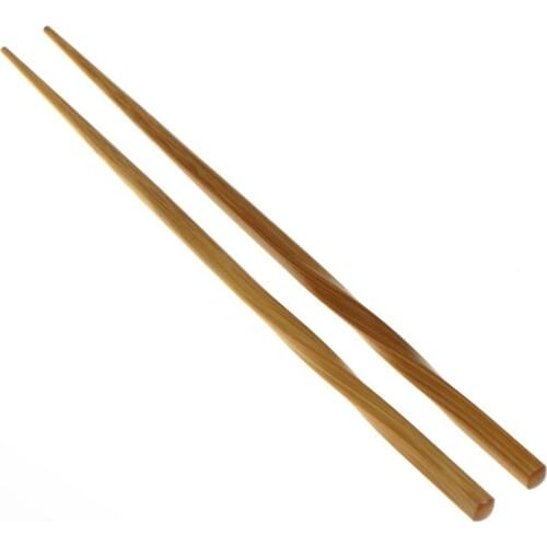 1pair Reusable Tableware Chopsticks Handmade Natural Wavy Wood Hashi Sushi Food Stick Gift Healthy Chinese Chop Sticks