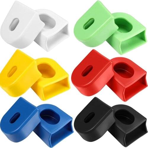 1Pair Bicycle Crank Arm Protector Cover Tear Resistance Silicone Road Bike Universal Crankset Protective Caps MTB Accessories