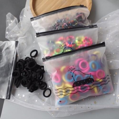100 Pcs/Set Women Girls Colors Soft Scrunchies Elastic Hair Band Lady Lovely Solid Rubber Bands Female Hair Accessories