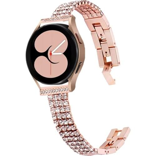 Luxury Metal Diamond Strap for Samsung Galaxy Watch 4 Classic 46mm 42mm/Watch4 44/40mm Band Stainless Steel Wristbands Bracelet