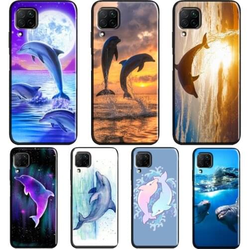 Ocean Dolphin Case For Huawei P Smart 2019 Nova 5T P30 P40 P20 Pro Mate 10 20 Lite Honor 10i 8A 8X 9X