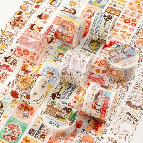 1 Roll Washi Tape Fat Planet 2.0 Series Cute Character Scrapbooking Decorative Material Masking Tapes Journal Stickers
