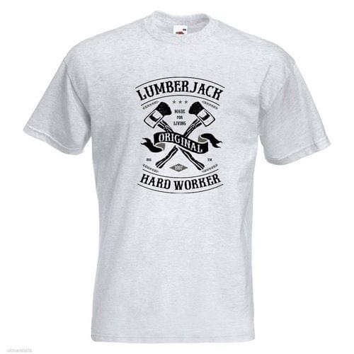 Cheap Crew Neck MenS Top Tee Lumberjack Worker Mens PRINTED T-SHIRT Lumber Jack Axe Axes Text Tops Tshirt Homme