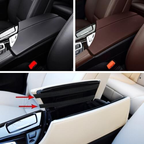 For BMW 5 Series F18 2011 2012 2013 2014 2015 2016 2017 Car Center Armrest Pad Microfiber Leather Protective Cover