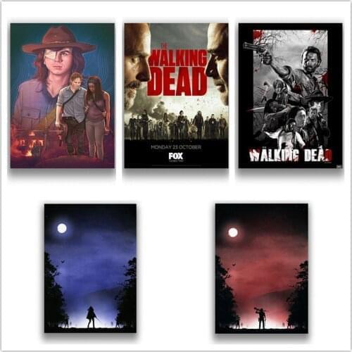 The Walking Dead Wall Stickers White Coated Paper Prints High Definition Home Decoration