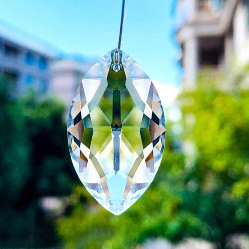 5 PCS Oval Transparent Crystal Chandelier Accessory Suncatcher Capture Rainbow Prism Chandelier DIY Curtain Jewelry Accessory
