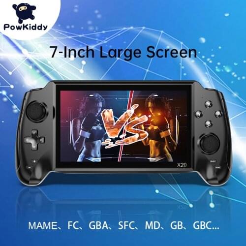 POWKIDDY X20 Portable Retro Handheld Video Game Console Bulit-in 3000 Game 7.0 Inch HD Screen Music/Video Player Childrens Gift