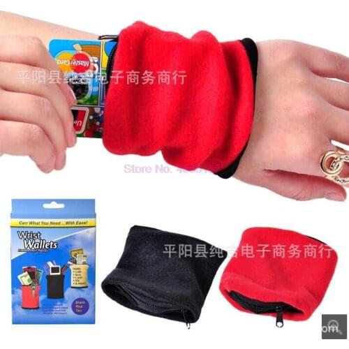 By dhl/fedex 200pcsOutdoor Cycling Wrist Band Wallet Safe Storage Zipper Ankle Wrap Sport Strap