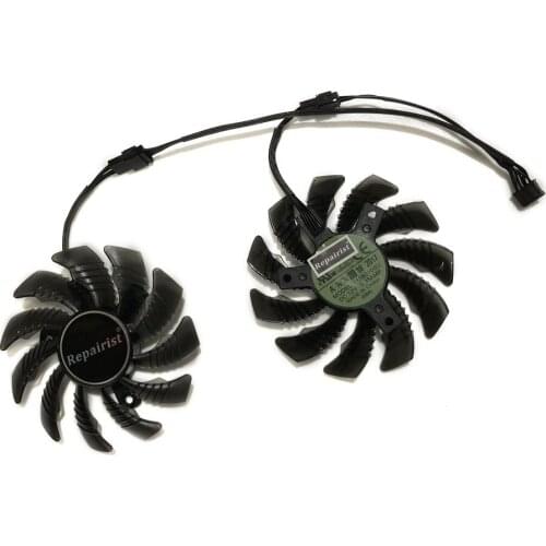 2pcs/set T128010SU GTX 1050Ti GPU Graphics Cooler Fan For GeForce GTX1050 OC 3G/2G Gigabyte GTX1050 Ti 4G Video Card Cooling