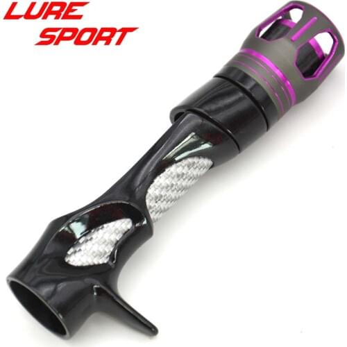 LURESPORT 2pcs FCS Reel Seat Aluminum Nut Black paint MK Nut Carbon tube Rod Building Component Repair DIY Accessory