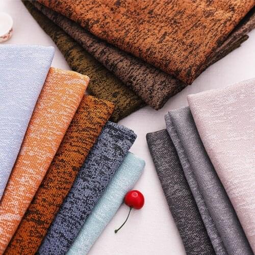 Upholstery Linen Polyester Sofa Fabric Twill Material for Sewing Curtain Tablecloths DIY Needlework Cloth 50*150cm