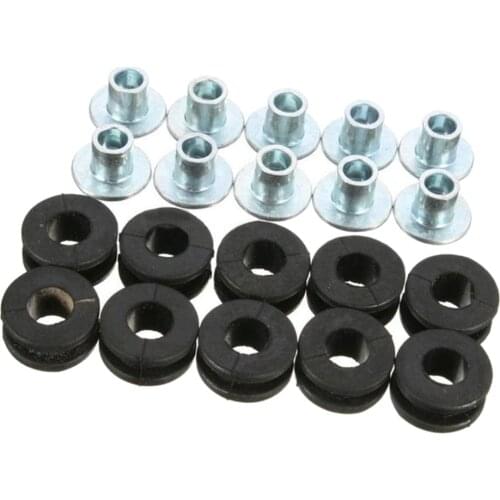10PCS Motorcycle Fairings Rubber Grommets 6mm Replacement for Honda CBR 954 929 600 1000 Motorbikes