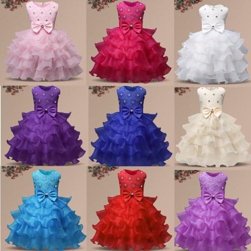 Baby Girl Princess Dresses for Christening Gown Infant Party Dress 1 Year Birthday Dress Tutu Cake Smash Newborn Baby Clothing