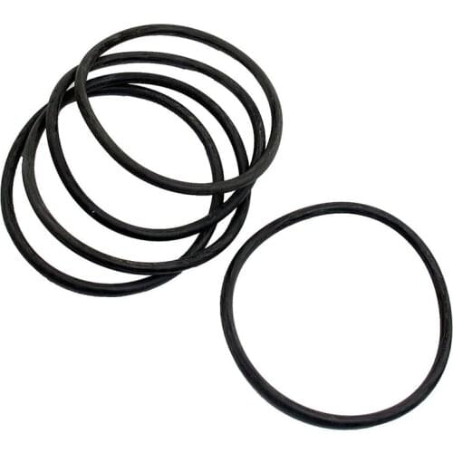 5 PCS 80 mm External Dia 4 mm Thick Filter Rubber O-Ring Seal Black