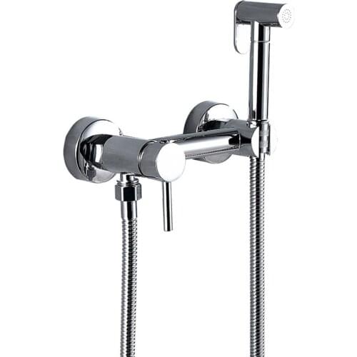 Silver/Black Cold Hot Water Bidet Faucet Brass Shower Tap Toilet Faucets Handheld Shower Hygienic Shower Bidet