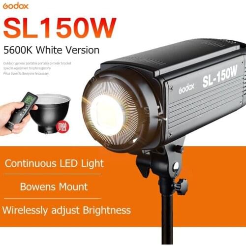 Godox LED Video Light SL-150W 5600K White Version Video Light Continuous Light Bowens Mount for Studio Video Recording