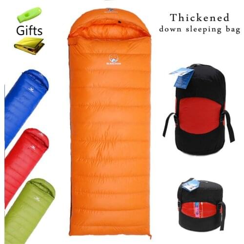 Thickened White Goose down filled Camping Sleeping bag Thermal Quilt Suitable for very cold weather of -20 Degree